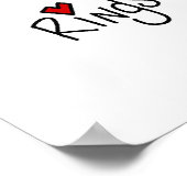 Gymnast auf Rings Poster (Ecke)