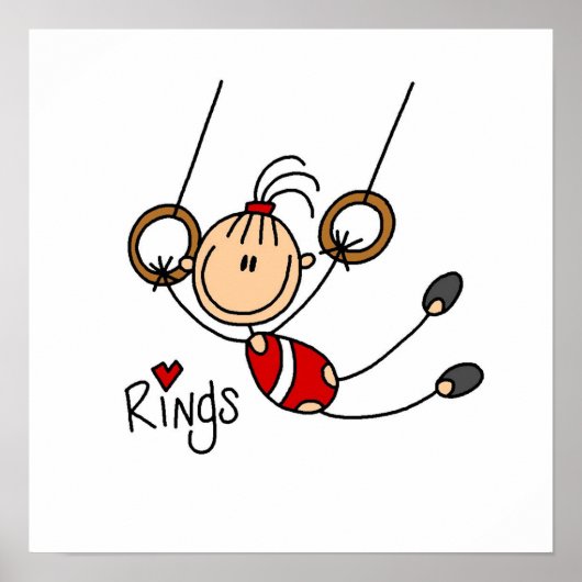 Gymnast auf Rings Poster (Vorne)