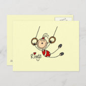 Gymnast auf Rings Postkarte (Vorne/Hinten)