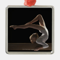 Gymnast auf Schwebebalken