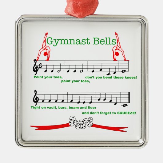 Gymnast-Bell-Verzierung Ornament Aus Metall (Vorne)