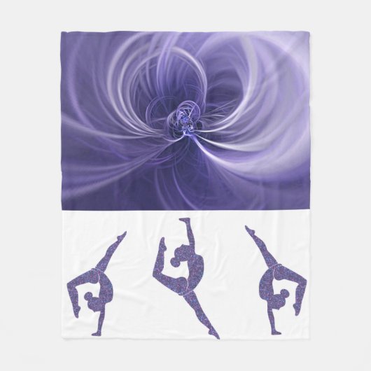 GYMNAST BLANKET MIT GYMNAST HAND STANDS. FLEECEDECKE (Vorderseite)