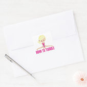 Gymnast - Blonde Square Sticker (Umschlag)