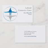 Gymnast Blue Gray Visitenkarte (Vorne/Hinten)
