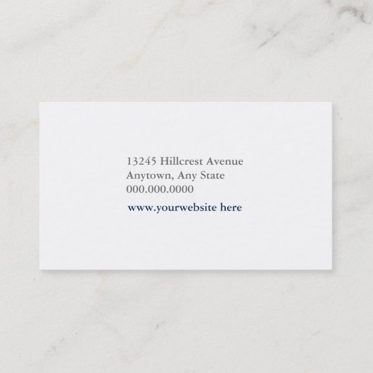 Gymnast Blue Gray Visitenkarte (Rückseite)