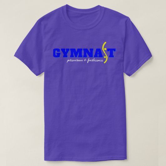 Gymnast Blue Yellow T-Shirt (Design vorne)