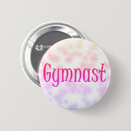 Gymnast-Button - Gymnastikschaltfläche für Mädchen Button (Vorne & Hinten)