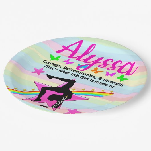 GYMNAST COURAY UND STÄRKE PAPPTELLER (Schrägansicht)