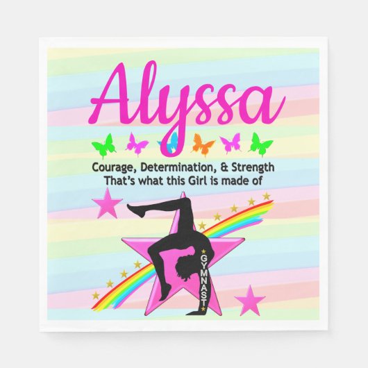 GYMNAST COURAY UND STÄRKE SERVIETTE (Vorderseite)