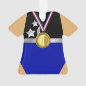 Gymnast Custom Leotard Color Ornament (Vorderseite)