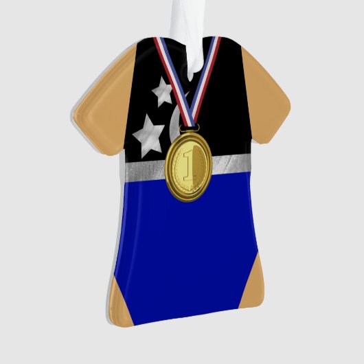 Gymnast Custom Leotard Color Ornament (Vorderseite)