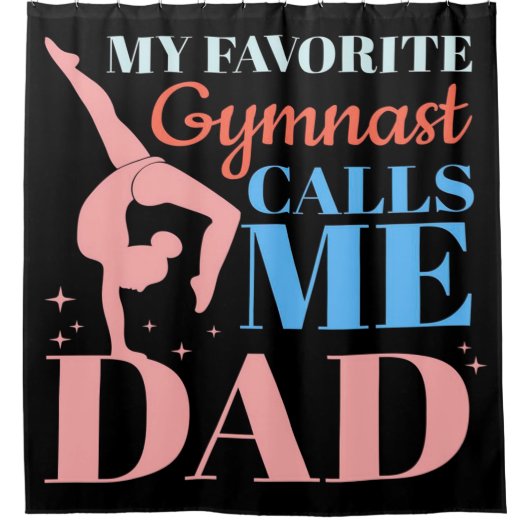 Gymnast Dad Gymnastics| Best Father's day gift Duschvorhang (Vorderseite)