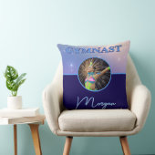 Gymnast Deep Royal Custom Foto und Name Kissen (Stuhl )