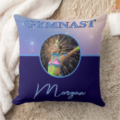 Gymnast Deep Royal Custom Foto und Name Kissen (Decke)