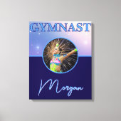 Gymnast Deep Royal Custom Foto und Name Leinwanddruck (Vorderseite)