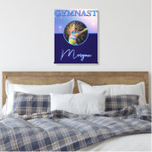 Gymnast Deep Royal Custom Foto und Name Leinwanddruck (Insitu (Schlafzimmer))