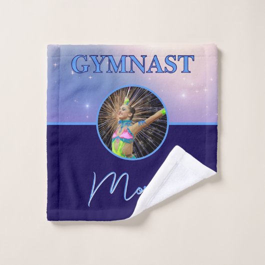 Gymnast Deep Royal Custom Foto und Name Waschlappen (Waschlappen)
