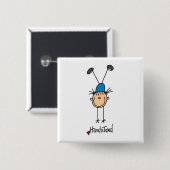 Gymnast, der Handstands tut Button (Vorne & Hinten)