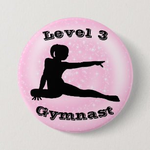 Gymnast der Stufe 3 - Gymnastiktaste für Mädchen Button