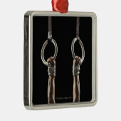 Gymnast, der von Ringen 2 schwingt Silbernes Ornament (Rechts)
