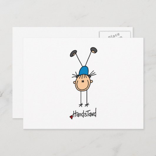 Gymnast Doing Handstände Postkarte (Vorne/Hinten)