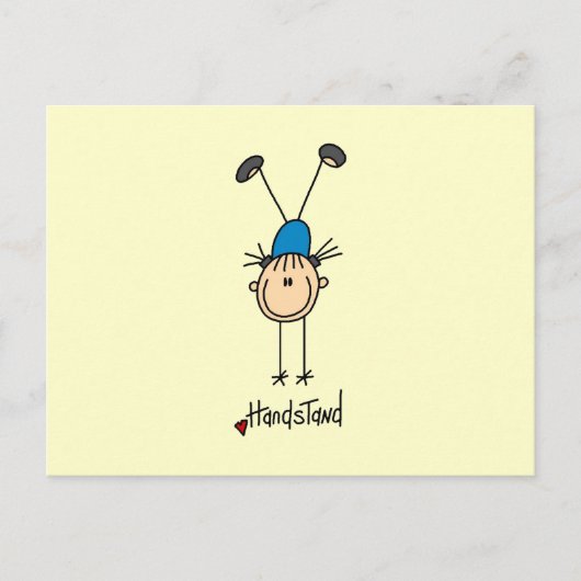 Gymnast Doing Handstände Postkarte (Vorderseite)