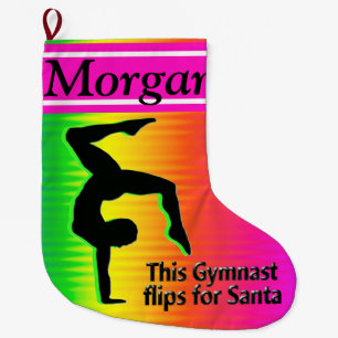 GYMNAST DREHT FÜR SANTA CHRISTMAS STRUMPF GROßER WEIHNACHTSSTRUMPF