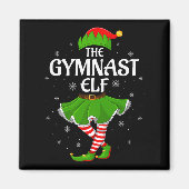 Gymnast Elf Christmas Family Girls Women Elf Squad Magnet (Vorne)