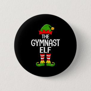 Gymnast Elf Matching Family Gymnastik Elf Squad C Button