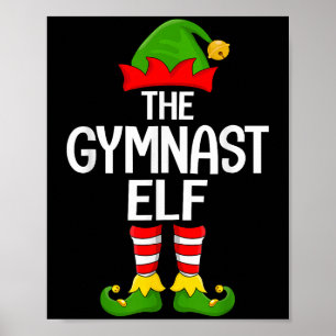 Gymnast Elf Matching Family Gymnastik Elf Squad C Poster