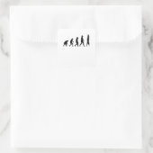 Gymnast Evolution Handstand Gymnastik Quadratischer Aufkleber (Tasche)