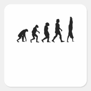 Gymnast Evolution Handstand Gymnastik Quadratischer Aufkleber