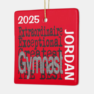 Gymnast Extraordinaire CUSTOM Keramikornament