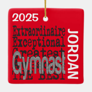 Gymnast Extraordinaire CUSTOM Keramikornament