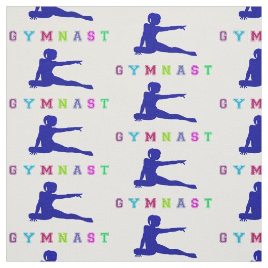 Gymnast Farbige Buchstaben Stoff (Muster)