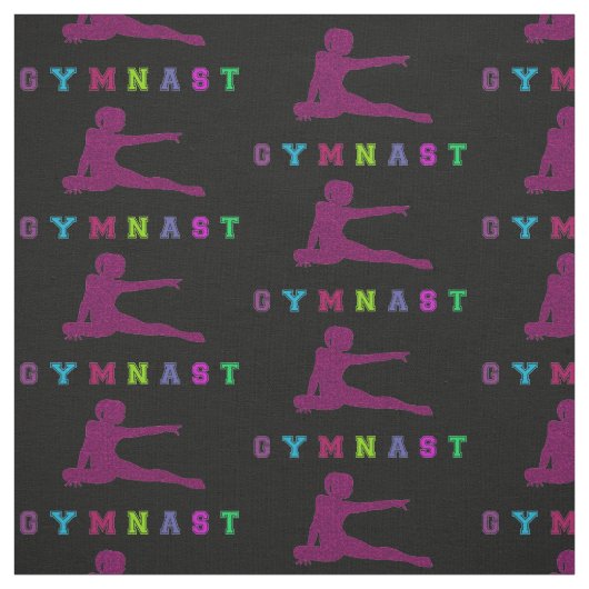 Gymnast Farbige Buchstaben Stoff (Muster)