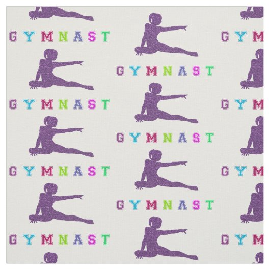 Gymnast Farbige Buchstaben Stoff (Muster)