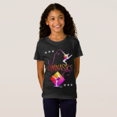 Gymnast Figures Niedlich Girls Gymnastik Grafik T-Shirt (Vorne ganz)