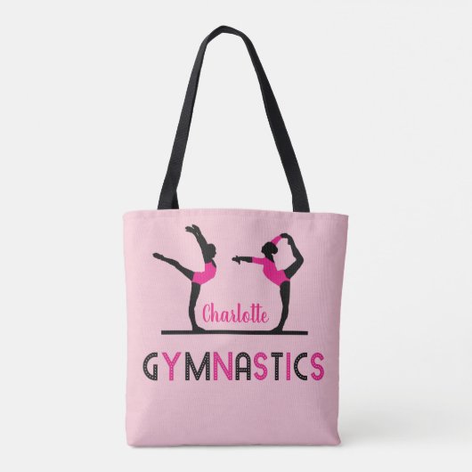 Gymnast Figures Niedlich Girls Gymnastik Personali Tasche (Rückseite)