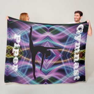 Gymnast Fleece Blanket mit Individuelle Name