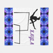 GYMNAST-Fleecedecke mit Gymnast auf ungleichen Bar Fleecedecke (Vorderseite (Horizontal))