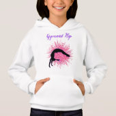"Gymnast Flip" Girls Gymnastics Pink & Purple Hoodie (Vorderseite)