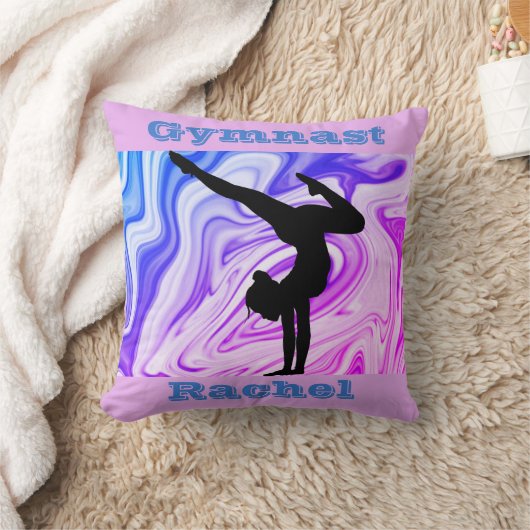 Gymnast Flohbeam Vault Bars Custom Lila Blue Kissen (Decke)