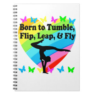 GYMNAST GEBOREN ZU TUMBLE UND FLY-DESIGN NOTIZBLOCK