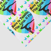 GYMNAST GEBOREN ZU TUMBLE UND FLY-DESIGN SEIDENPAPIER (Ausschnitt)