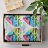 GYMNAST GEBOREN ZU TUMBLE UND FLY-DESIGN SEIDENPAPIER (Geschenk)