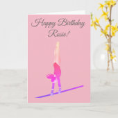 Gymnast-Geburtstags-Karte Karte (Gelbe Blume)