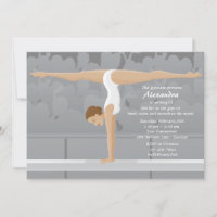Gymnast Geburtstagsparty Einladung
