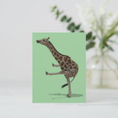 Gymnast Giraffe Postkarte (Stehend Vorderseite)