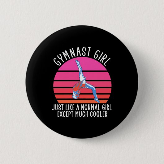 Gymnast Girl Button (Vorderseite)